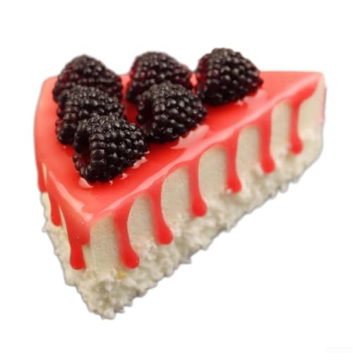 Rebanada artificial de panadería para exhibición de tiendas y decoraciones de fiestas, modelo realista de pastel falso de espuma de poliuretano adecuado para uso doméstico y comercial (F)