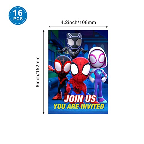 N//A 16 Pcs Invitation Cards Party Supplies For Friends Birthday Decorations #TOP2