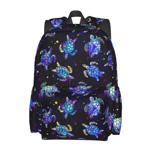 Nmbvcxz Sea Turtles Backpack for Women 16.9 inch Travel Casual Laptop Backpack Lightweight Waterproof Hiking Daypack
