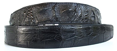 Genuine Real Backbone Crocodile Skin Leather Men's Black Belt 48"3