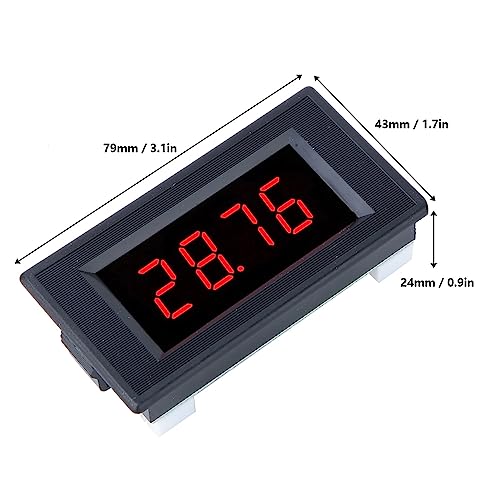 Image of Mini Digital DC Voltmeter, 79x43x24 mm 4 Digit Voltage Tester Meter with Red LED Display Panel for Measure Various Battery Voltages(DC 500mV /1V /2V)