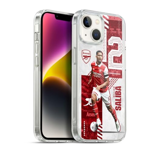 Coque iPhone 14 Arsenal Saliba Idée Cadeau Footballeur