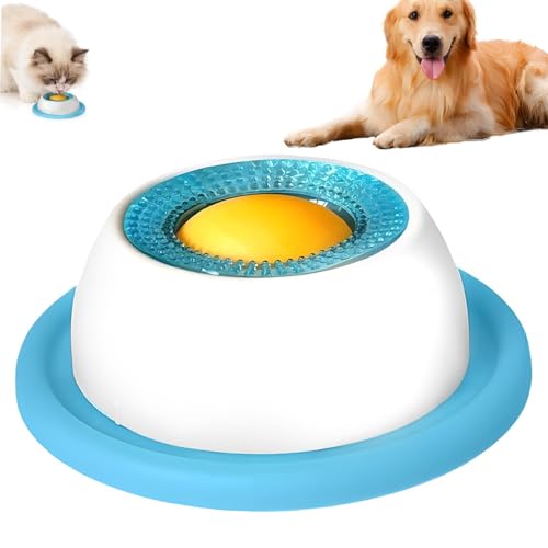 Vibbang Hundelickspielzeug, Cat Dog Lick Bowl, Schleckball für Hunde mit Antirutschmatte Smoothie Dog Schleckball, Hundespielzeug Intelligenz, Futterspielzeug Hund Katzen Slow Feeder Hund