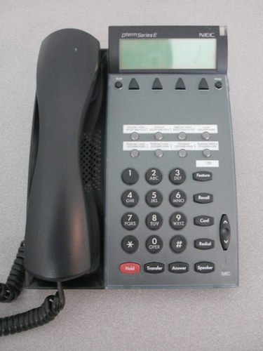NEC DTERM SERIES E BLACK 8 BUTTON DISPLAY OFFICE SPEAKERPHONE DTP-8D-1 (BK) USA (Renewed)