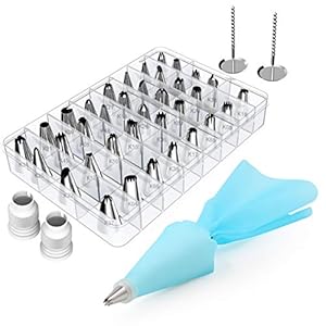 Kootek 42PCs Piping Bags and Tips Set, Cupcake Piping Tips Cake Decorating Kit with 36 Numbered Cake Frosting Icing Tips…