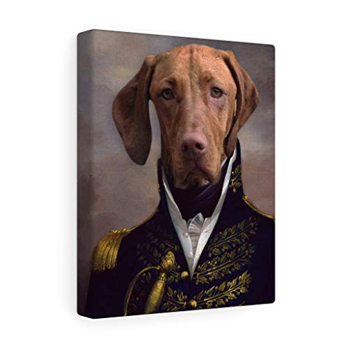 Paw Art Love- Custom Pet Portrait Renaissance Style on Canvas (The Admiral, 8"x10")