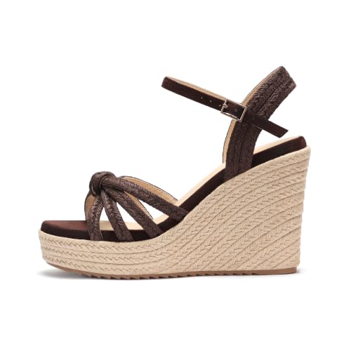 Image of VICKI.VICKI Wedges for Women Platform Sandals Wedge Heels for Sandals Comfortable Summer Espadrille Shoes Ankle Strap&Open Toe