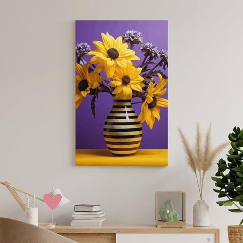 Impression sur toile moderne florale de qualité supérieure pour maison - 7