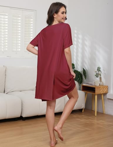 Image of Hospital Gowns for Women Open Back Tear Away Snap Post shoulder Dress Short Sleeve Soft Adaptive Clothing with Pockets