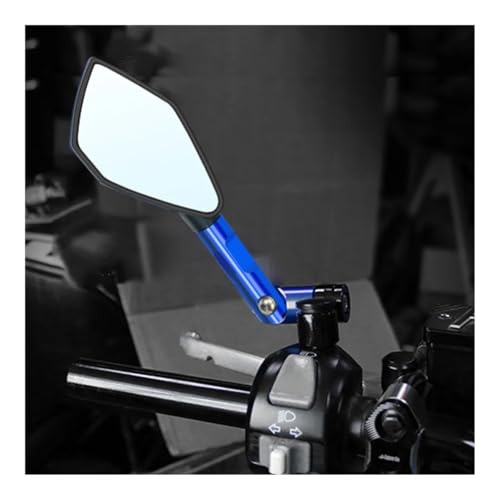 Retrovisor de aluminio para moto con diseño pentagonal giratorio de alta resistencia 3