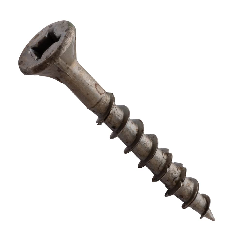 Centerline #8 x 1-1/4'' Flat Head Square X Self-Countersinking Wood Screws, Lube Finished, 100-Pack