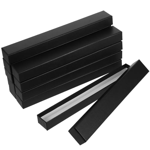 Boîte présent noire pour 10 éventails pliables coffret rangement carton porte-éventails bijoux