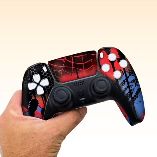 Image of Web Slingeer Custom PS-5 Controller Wireless compatible with Play-Station 5 Console by BCB Controllers | Proudly Customized in USA with Permanent HYDRODIP Printing(NOT JUST A SKIN)(MODDED)
