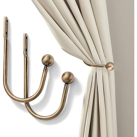 SIXZOONM Brass Curtain Holdbacks Cover
