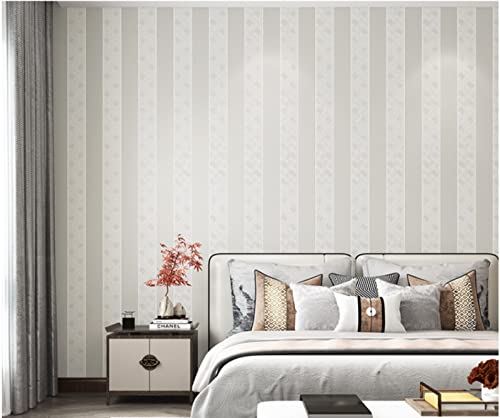 Papier peint intissé gris à rayures 3D rouleau 0,53x9,5m pour cuisine et salon