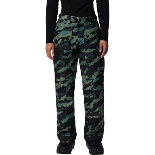 Mountain Hardwear Women's Cloud Bank Gore-Tex Insulated Pant, Mint Palm Brushstrokes Print, L x Regular