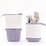 [Multiuso] Adecuado para estudiantes y damas.Fácil de usar, se puede usar como bolsa de cosmética, taza de cosmética, soporte de cepillo cosmético, uso de oficina, etc. Los artículos grandes y pequeños son convenientes, y la papelería con cremallera puede evitar que los artículos se caigan.