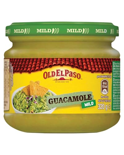 Old El Paso Tortilla Salsa Dip Guacamole – Mild-würzige Avocado-Sauce – 1 x 320 g