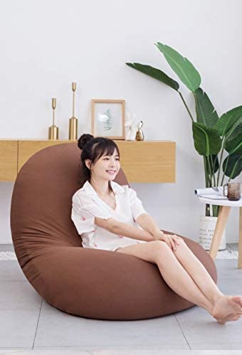 dtkmkj Großer Sitzsack Lazy Sofa Tatami Stuhl Schlafzimmer Balkon Wohnzimmer Waschbar Lunch Chair 135×75cm, Baumwolle… – Bild 5