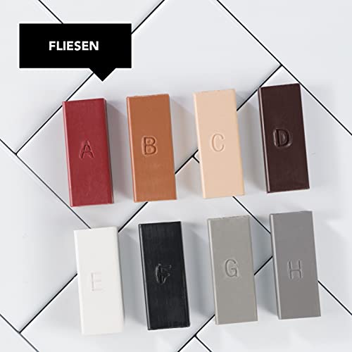 Maxxmee Reparatieset, voor tegels, alle keramische oppervlakken, met draadloze wassmelter, 16-delige set, 8 kleuren was - Afbeelding 5