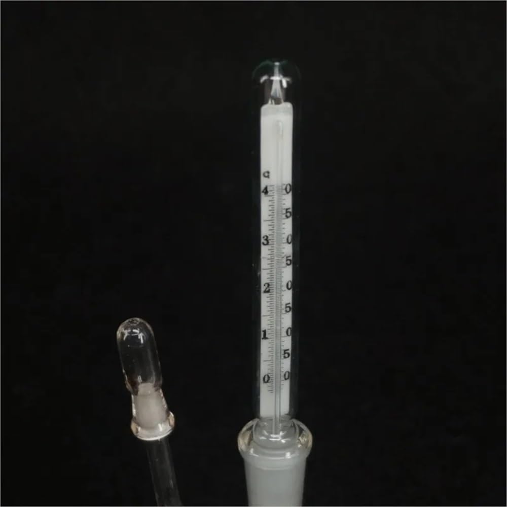 Botella de vidrio de laboratorio de 25/50 ml con gravedad específica, picnómetro con termómetro(25ml)