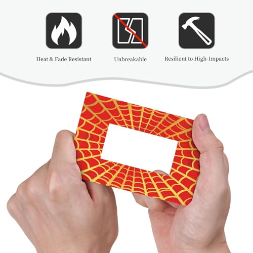 Decorative Outlet Covers Red Background with Golden Spiderweb Spider 1 Gang Rocker Light Switch Cover Plate Single Decora Light Switch Covers Wall Plate Faceplate for Home Decor