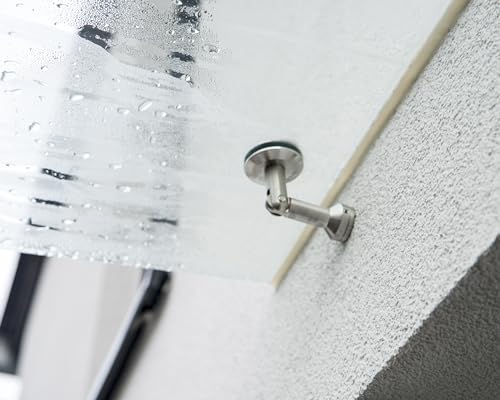 Palram Canopia by Vordach für Haustür Taurus 1500 Pultvordach 150 x 90 cm Silber Sonnenschutz Haustürvordach inkl. Regenrinne