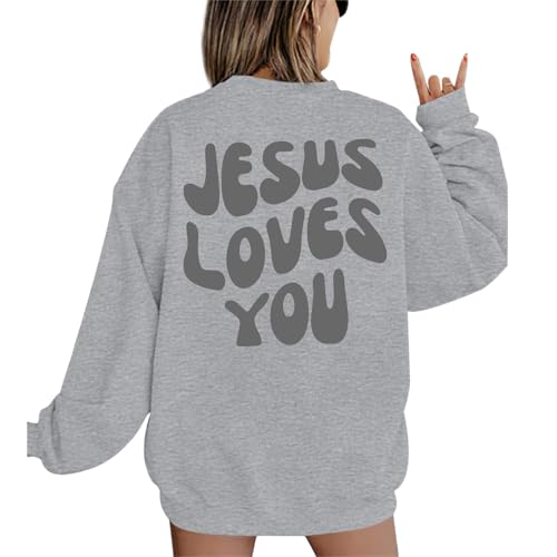 Kelxjia Christian Sweatshirts Women Jesus...
