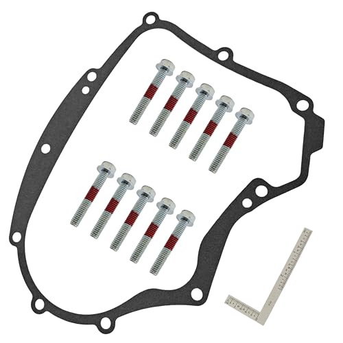 Image of Crankcase Gasket Kit,594195 Compatible with Briggs and Fit for Stratton Small Gasoline Engines,with Mounting Bolts,Replacement 591911, 697227, 690945, 273488