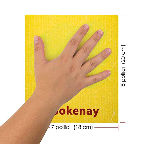 10 Panni Svedesi Pulizia Ecologici in Cellulosa e