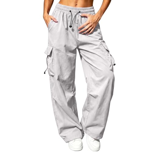 Womens Cargo Hiking Pants Y2K Stretchy Baggy High Waisted Jogger Trousers - image 1