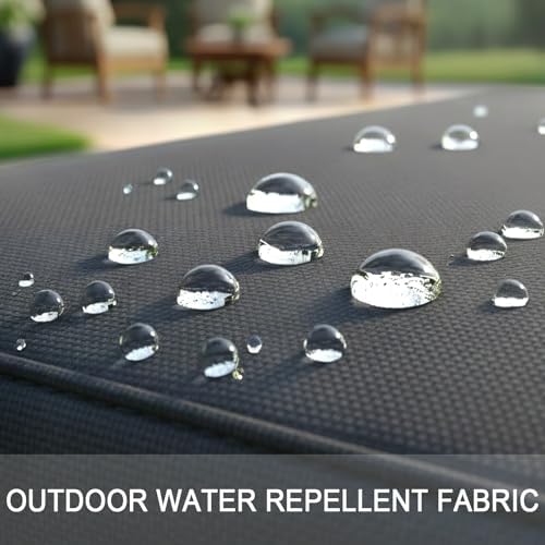 NettyPro Patio Cushion Covers Replacement Set 4 Water Repellent UV Resistant Outdoor Chair Seat Cushion Slipcover with Zipper and Tie, 24 x 22 x 4 Inch, Grey - 1