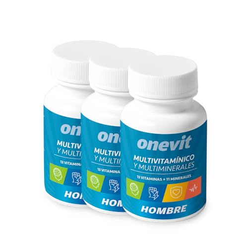 Onevit Multivitamínico Hombre - 135 cápsulas (3x45) - 13 vitaminas+11 minerales. Una cápsula al día