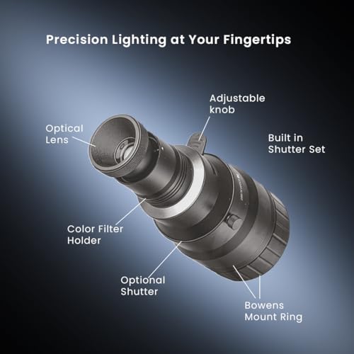 Image of KODAK SL1980 Condenser Snoot with Bowens Mount Special Effect Spotlight with Graphics & Color Filters, Creative Light Projection Kit for Photography and Videography
