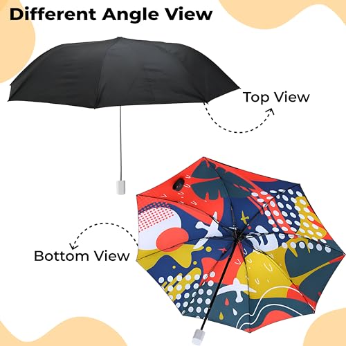 Image of Kraptick Printed Travel Umbrella for Rain, UV, Wind Proof, Water-Proof Umbrella for Men /Women /Boys /Girls /Kids (UMBR-02)