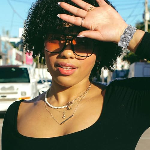 Madison Tyler Sparkle Rhinestone Stretch Bracelets for Women | Gold Rhinestone Pearl Bridal Bracelet | Wedding Party Prom Bracelet for Women3