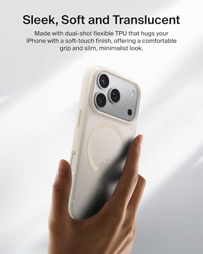 Image of Belkin iPhone 17 Pro Case | Magsafe, Slim, Anti-Yellowing, Anti-Scratch, 4M Drop Protection | 2 Years Warranty | Grip - Sand
