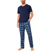 Bresdk Pijamas Hombre Invierno Algodon Conjunto de Pijama Manga