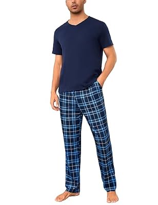 Bresdk Pijamas Hombre Invierno Algodon Conjunto de Pijama Manga Corta Tops con Largos Pantalones a Cuadros Ropa de Dormir Suaves y Confortables Azul-C M | Ya disponible en tu tienda friki favorita! En mundofriki.es! Bresdk Pijamas Hombre Invierno Algodon Conjunto de Pijama Manga Corta Tops con Largos Pantalones a Cuadros Ropa de Dormir Suaves y Confortables Azul-C M | Ya disponible en tu tienda friki favorita! En mundofriki.es!