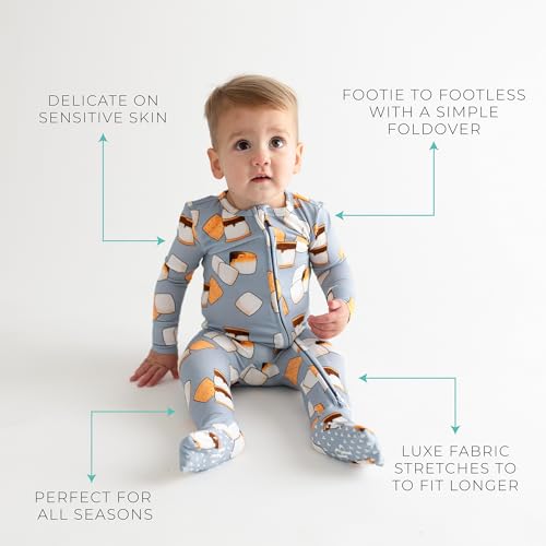 Image of Posh Peanut Convertible Baby Sleepers, Boy Toddlers Footless Pajamas | True To Size Fit With 2-Way Zipper, Convertible Mittens /Footies With Grips, Tagless Gentle Comfort, Easy Care Wash
