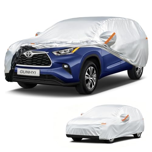 Image of GUNHYI Car Cover Custom Fit Toyota Highlander (2013-2026) Waterproof for Automobiles, Oxford Sun Rain Dust Snow Protection (Ships from US Warehouse, Delivery 3-8 Days)