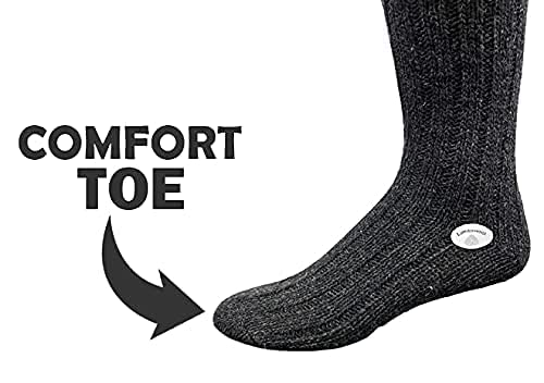 Sierra Socks Thick Hiking Wool Socks, Socks for Outdoor, Causal Socks (Gray, Large)