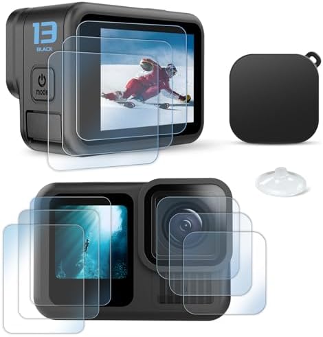 FitStill [10Pcs] LCD Screen Protector Appliable for Go Pro Hero 13 Black,Tempered Glass Screen Cover Only for Hero 13 Black Action Camera Accessories,Ultra HD 9H Hardness,Scratch Resistant