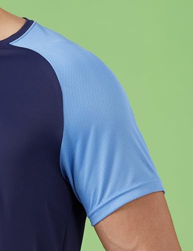 Image of Amazon Brand - Symbol Men's Color Block Active Regular Fit Sports T-Shirt | Round Neck | Half Sleeve (Available in Plus Sizes) Polyester
