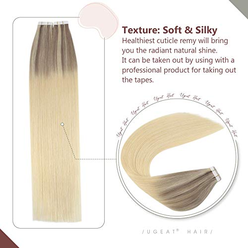 Ugeat Extension Adesive Capelli Veri 35cm Capelli