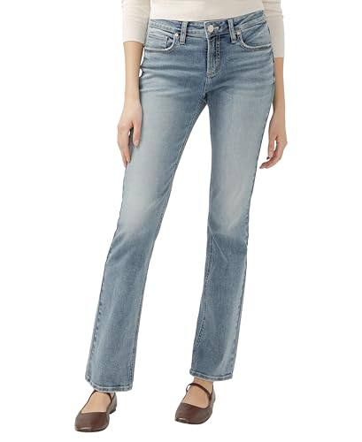 Image of Silver Jeans Co. Women's Elyse Mid Rise Comfort Fit Slim Bootcut Jeans