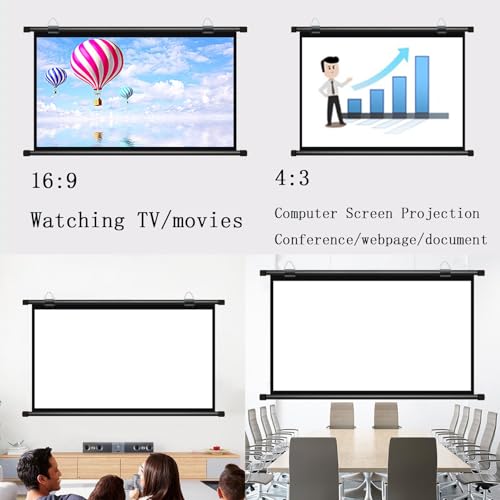 Pantalla de proyector manual 72 pulgadas 16:9 portátil miniatura 5