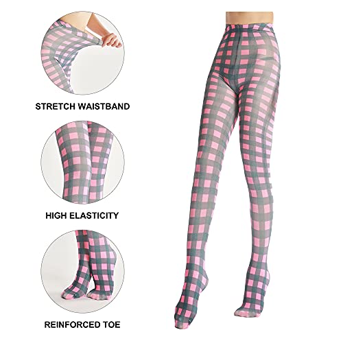 Image of Sahabowi Women Tights, Opaque High Waist Pantyhose, Vintage Control Top Stockings