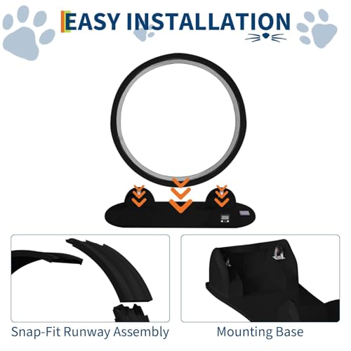 Rueda de ejercicio para gatos de madera natural extra grande y diseño silencioso premium 6