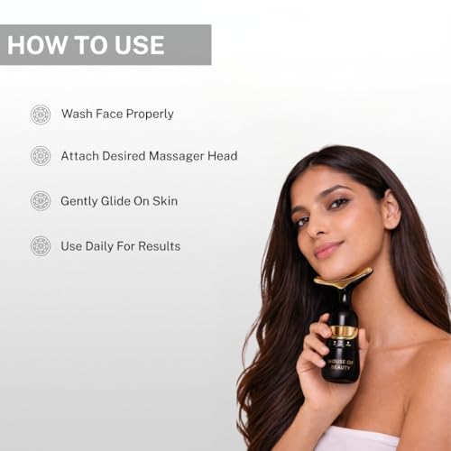 Image of House of Beauty 3-In-1 Double Chin Massager With 10,000 Vibrations, Facial Massager, for Under Eye Puffiness, Face, Neck, Jawline, Dark Circle & Anti Wrinkle Care, Face Lift & Skin Tightening Support